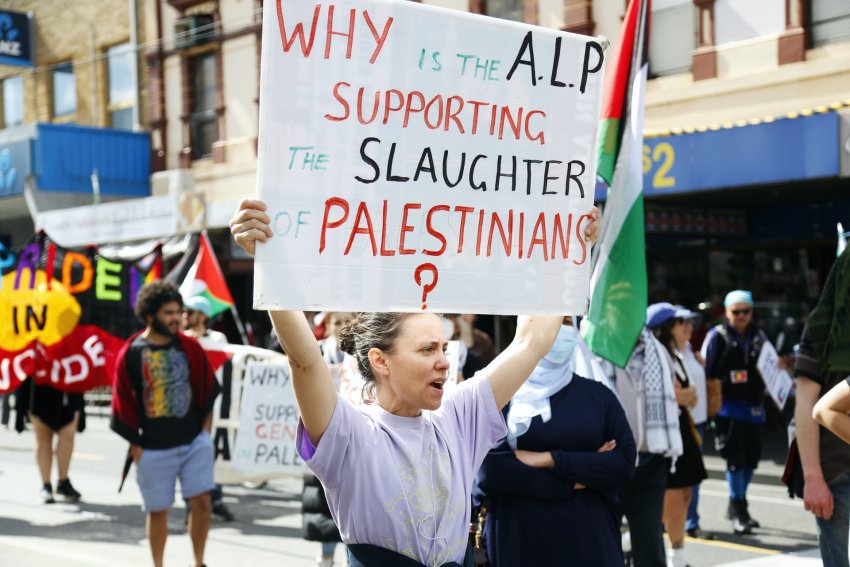 Why are the ALP supporting slaughter in Palestine?