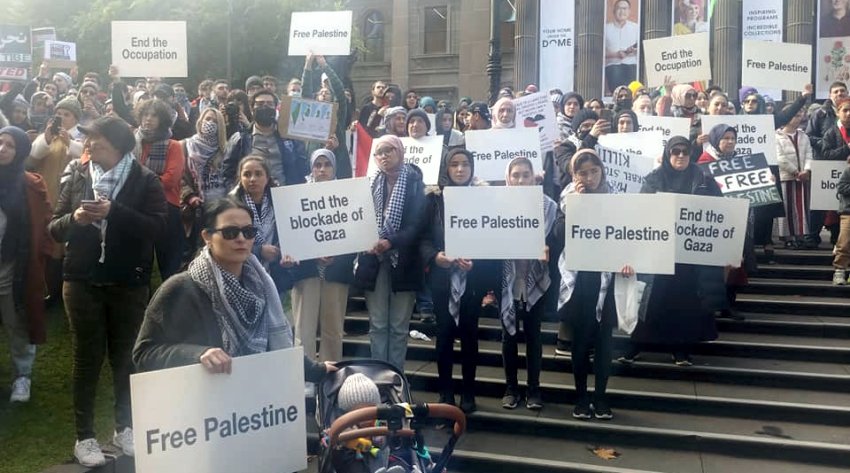 Free Palestine rally in Melbourne