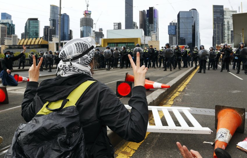 Standing strong and peaceful against police violence, September 11