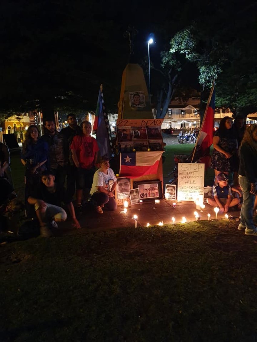 Chile solidarity protest in Fremantle on November 16.