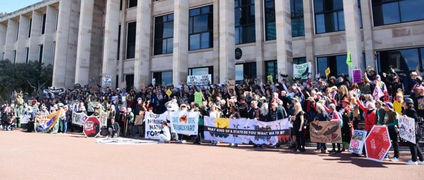 Rally for Forests outside state parliament WA