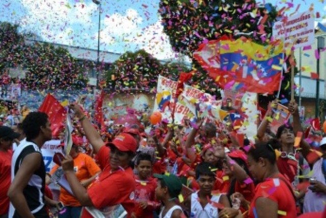 Chavista rally.