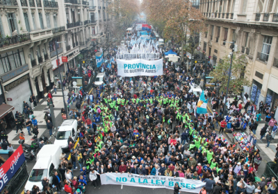 protest in the streets of Buenos Aires