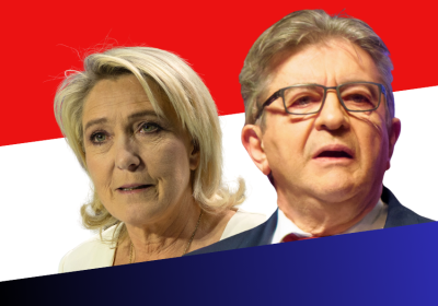 Marine Le Pen and Jean Luc Melenchon