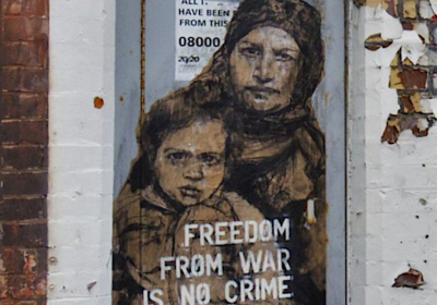 Paste up drawing by Guy Denning in the streets of Liverpool circa 2013