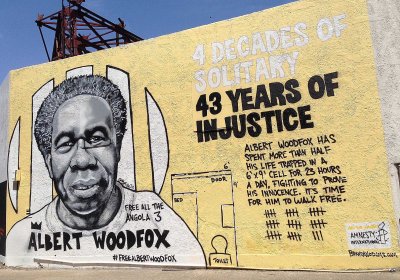 Brandan ‘Bmike’ Odums’ mural of Albert Woodfox in New Orleans, Louisiana.