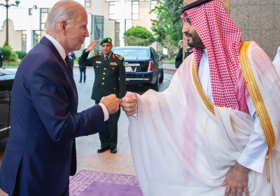 Joe Biden and Saudi Prince fist bump