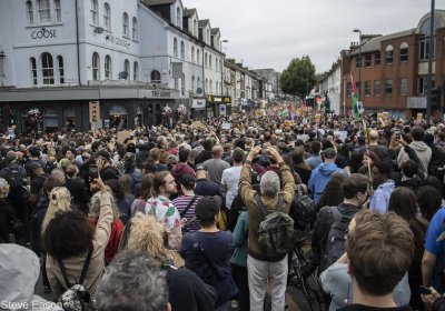 protest against far right in England