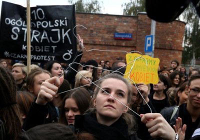 "Black Monday" action of the All-Polland Women's Strike in Warsaw.