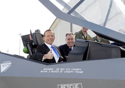 Tony Abbott in a Joint Strike Fighter.