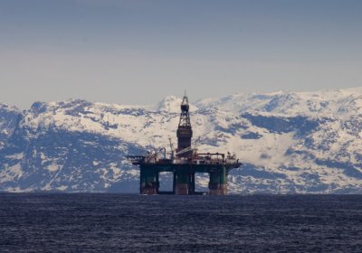 Arctic oil drilling.