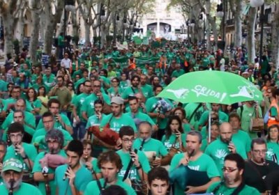 Protest against the proposed Integrated Language Procedure (TIL) on the Balearic Islands.