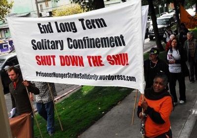 California prisoner hunger stirke solidarity march CDCR HQ Sacramento.