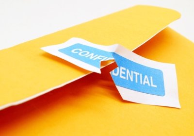 Stock graphic of confidential files.