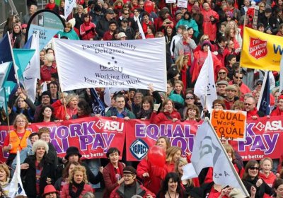 An equal pay rally.