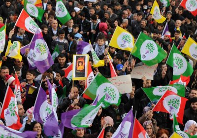 HDP supporters at an election rally, Turkey 2015.