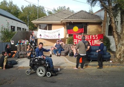 Vacant property occupation, Collingwood Melbourne, 2016.