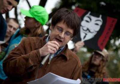 John Bellamy Foster address Occupy Eugene, October 15, 2011.