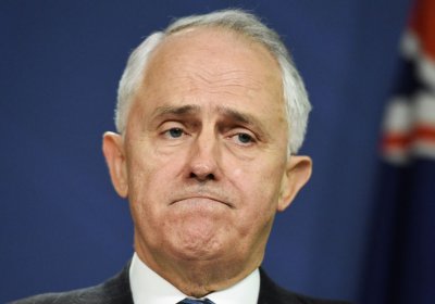 Malcolm Turnbull looking a little glum.