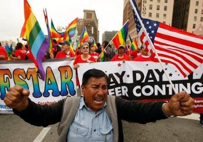 May Day march, California, May 1 2012.