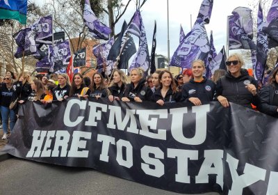 cfmeu women march