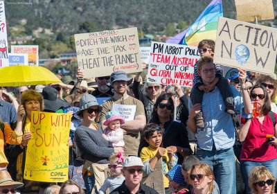 Rally at MONA for climate action on September 21.