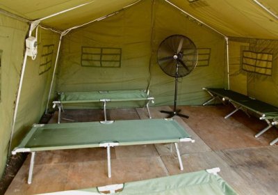 Tents on Manus Island.