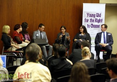 Panelists at the forum organised by Young Quenslanders For The Right To Choose.