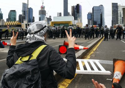 Standing strong and peaceful against police violence, September 11