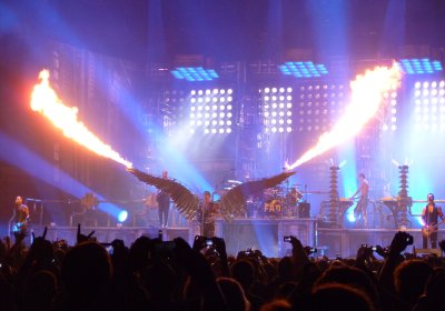 Rammstein live at Madison Square Garden.