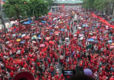 Mass Red Shirt protest, September 19, Bangkok.