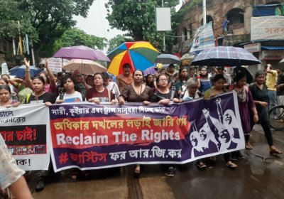 women march against violence in India