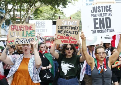 Marching to end genocide in Gaza, Magan-djin/Brisbane, November 10