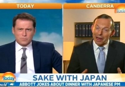 Karl Stefanovic and Tony Abbott.