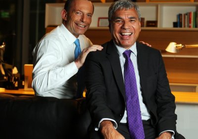 Tony Abbott and Warren Mundine.