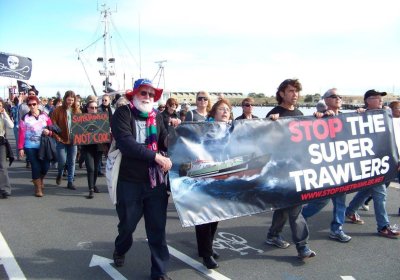 Stop The Super Trawlers rally and march, Port Adelaide April 26 2015.