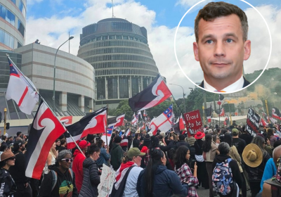 Protest and David Seymour inset