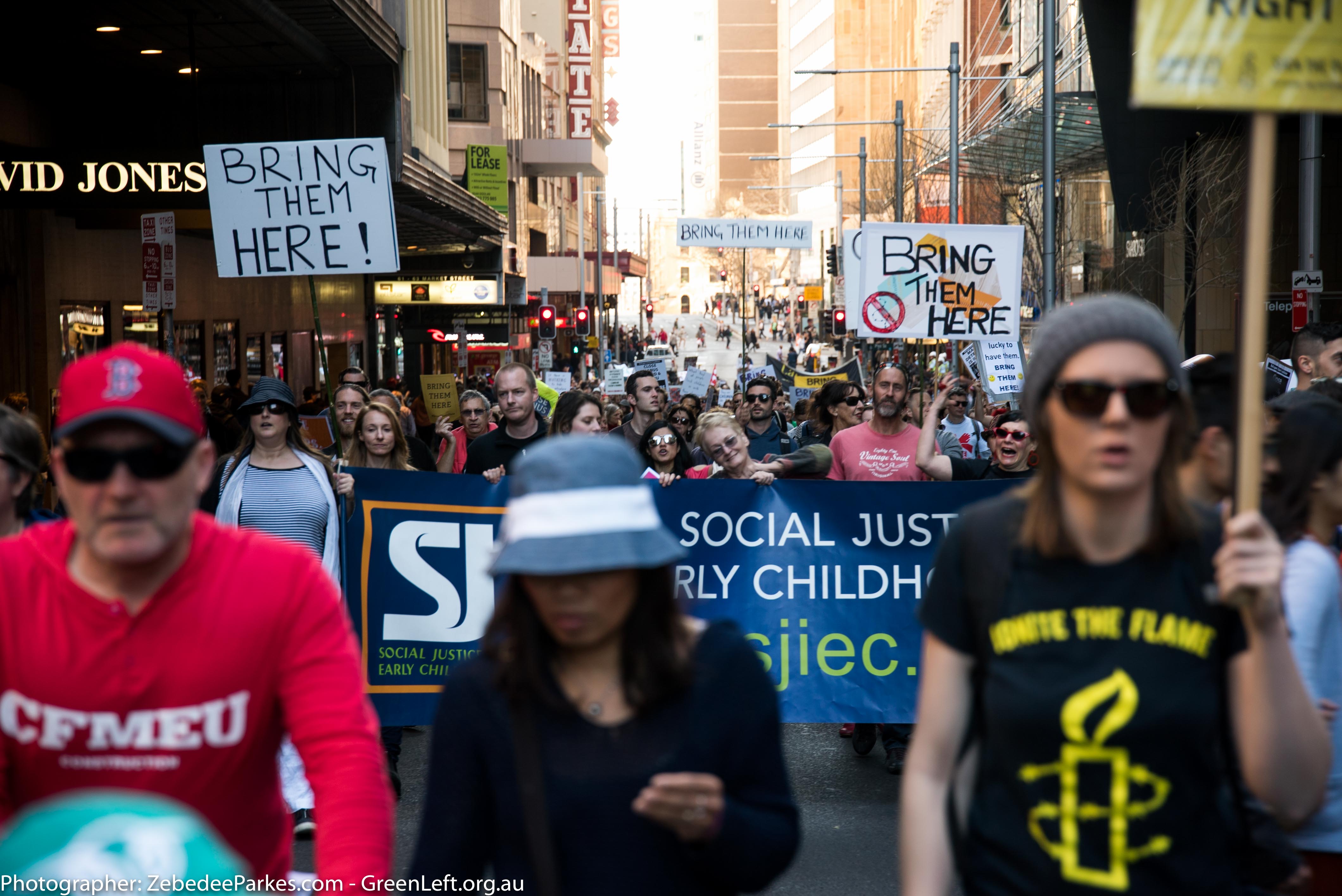 Close the camps rally Sydney 2016