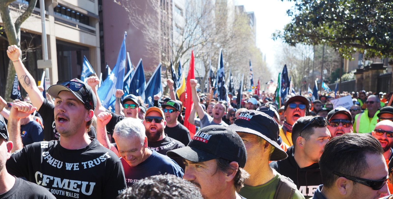 sydney CFMEU rally