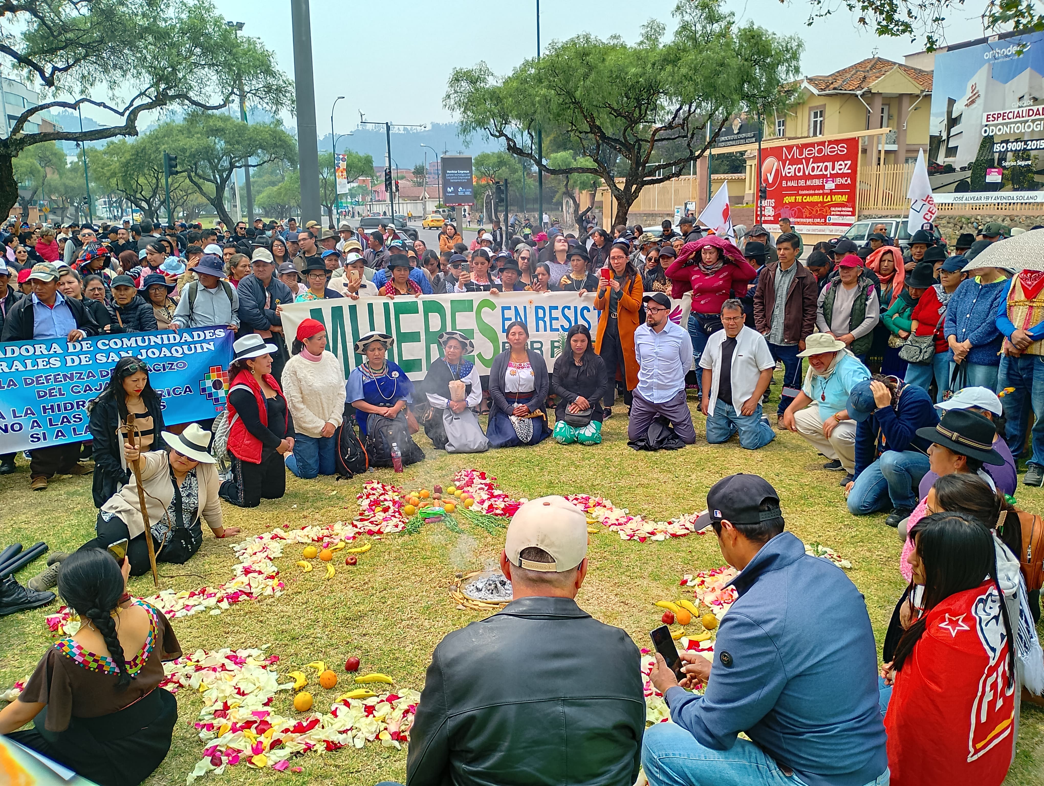 protesting the Ibero American Summit in Cuenca